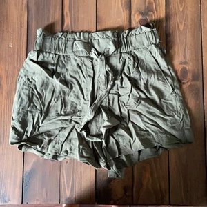 Green soft shorts
